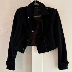 BCBGMaxAzria Black Jacket Cropped